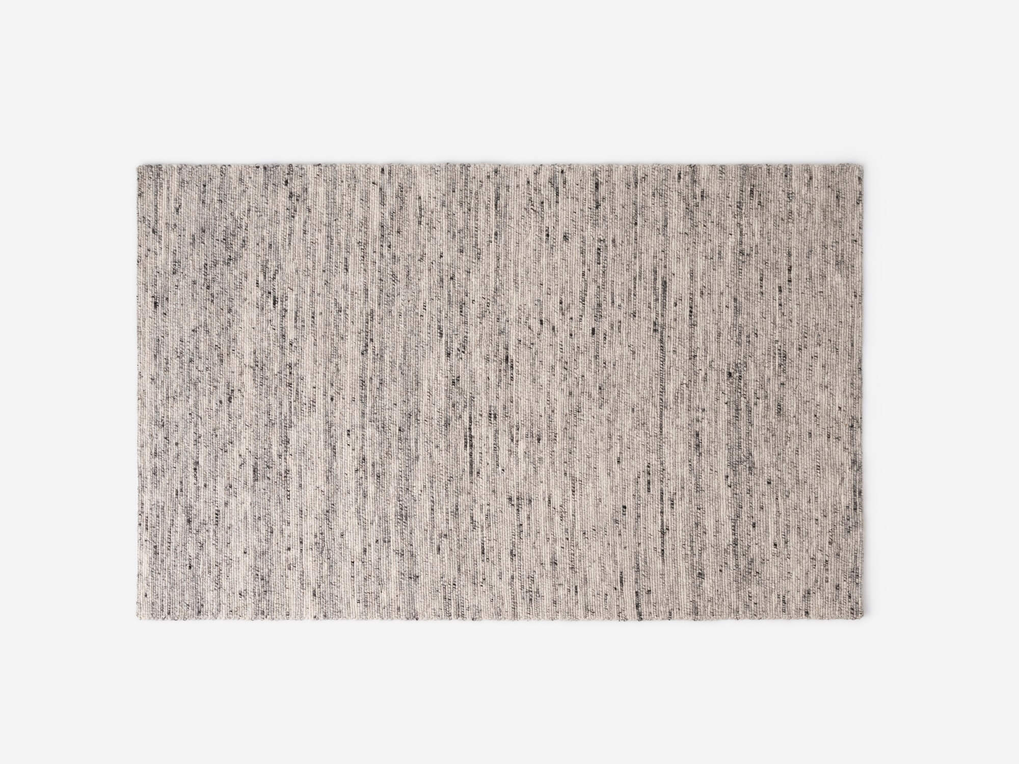 Light grey living room rug top view
